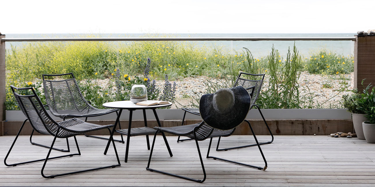 Exterior photography, modern garden furniture
